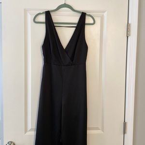 NWT Black Satin Jumpsuit